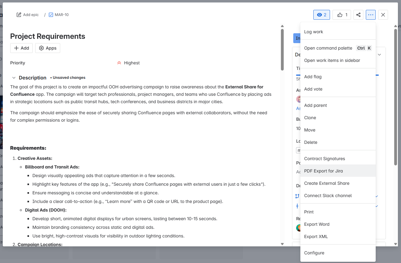 PDF Export image